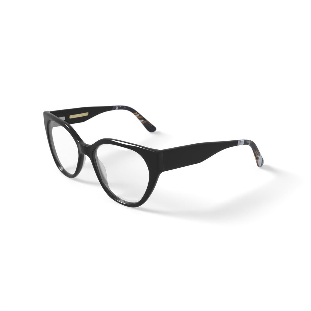 Women's Petra Cat Eye Prescription Eyeglasses with Case, Black