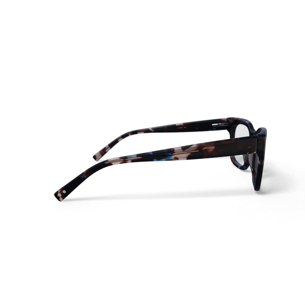 Reverb Women's RVLO6025 Prescription Eyeglasses with Case, Blue Tortoise