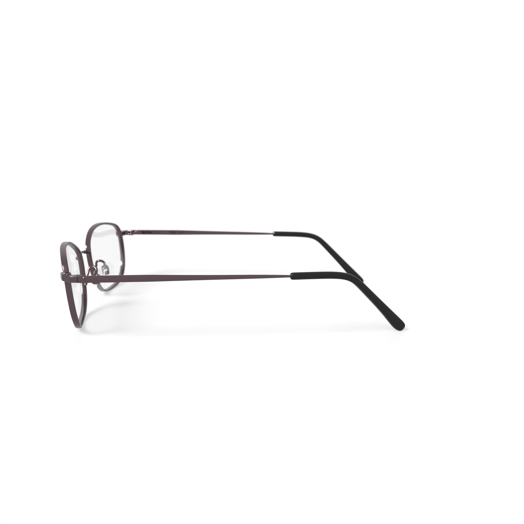 Mens T1500 Oval Oval Prescription Eyeglasses with Case, Dark Pewter