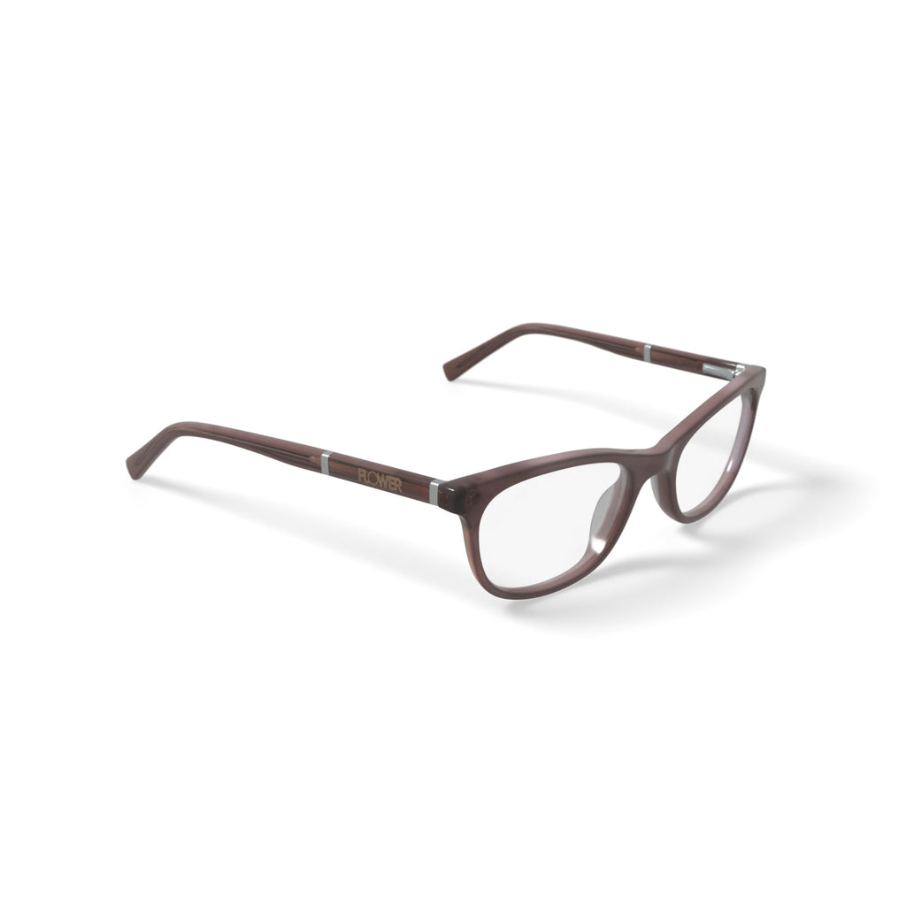 Flower Women's FLR6003 Prescription Eyeglasses with Case, Nude