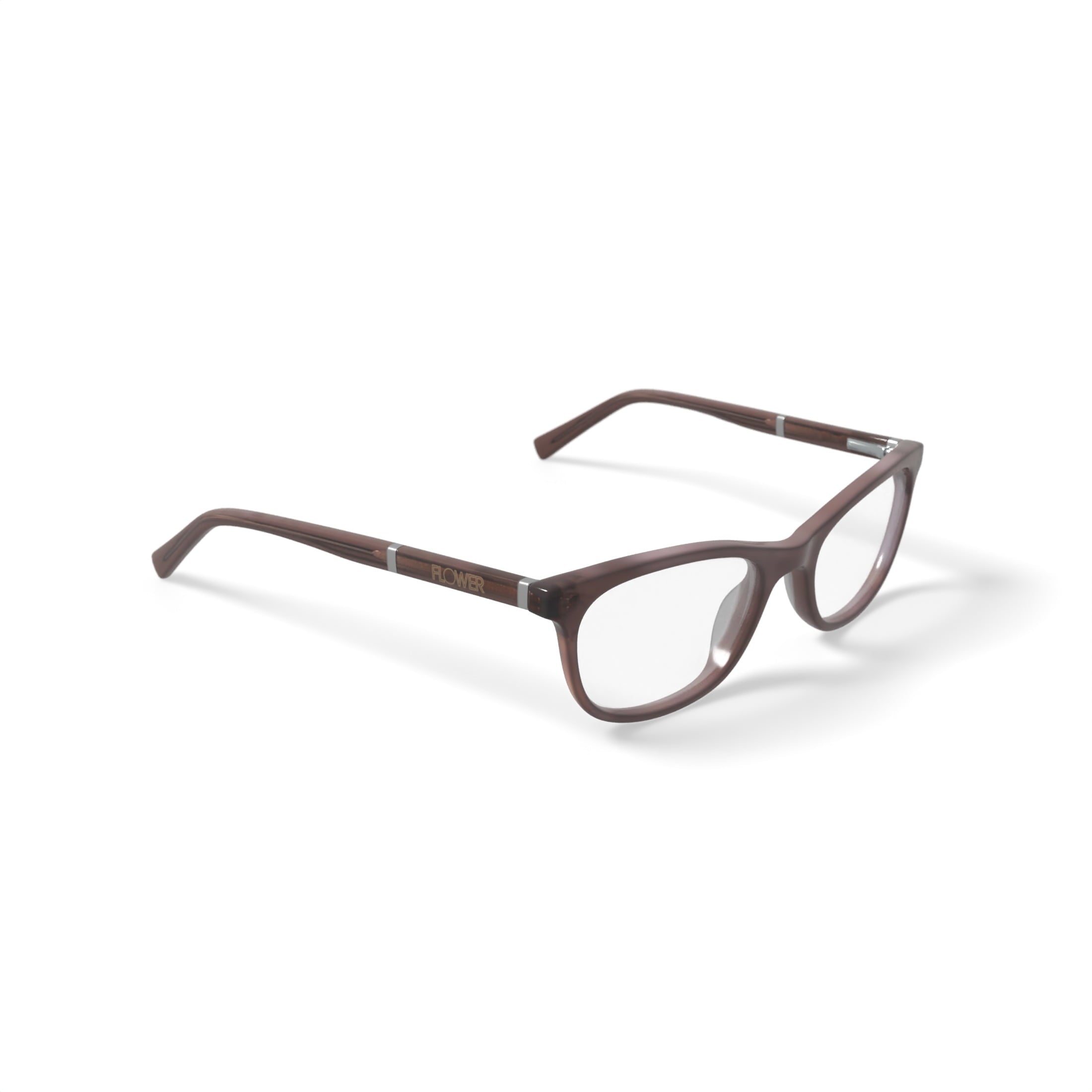 Flower Women's FLR6003 Prescription Eyeglasses with Case, Nude