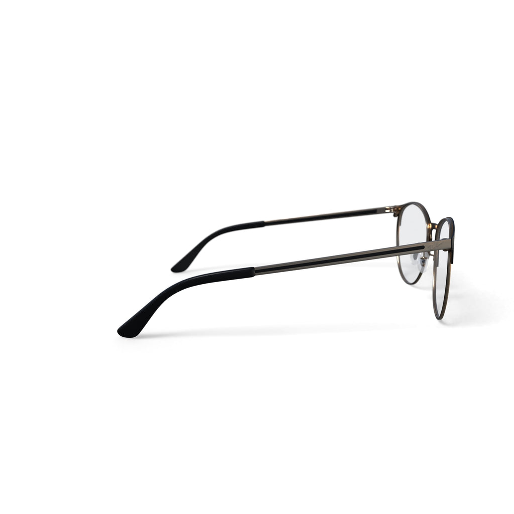  Unisex Size 53 Phantos Prescription Eyeglasses with Case, Black on Arista