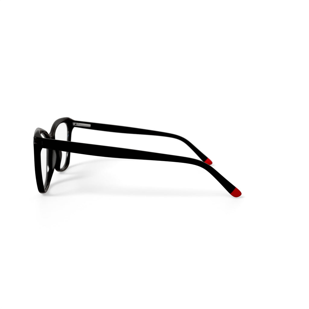 Women's MV021 Karen Cat Eye Prescription Eyeglasses with Case, Black