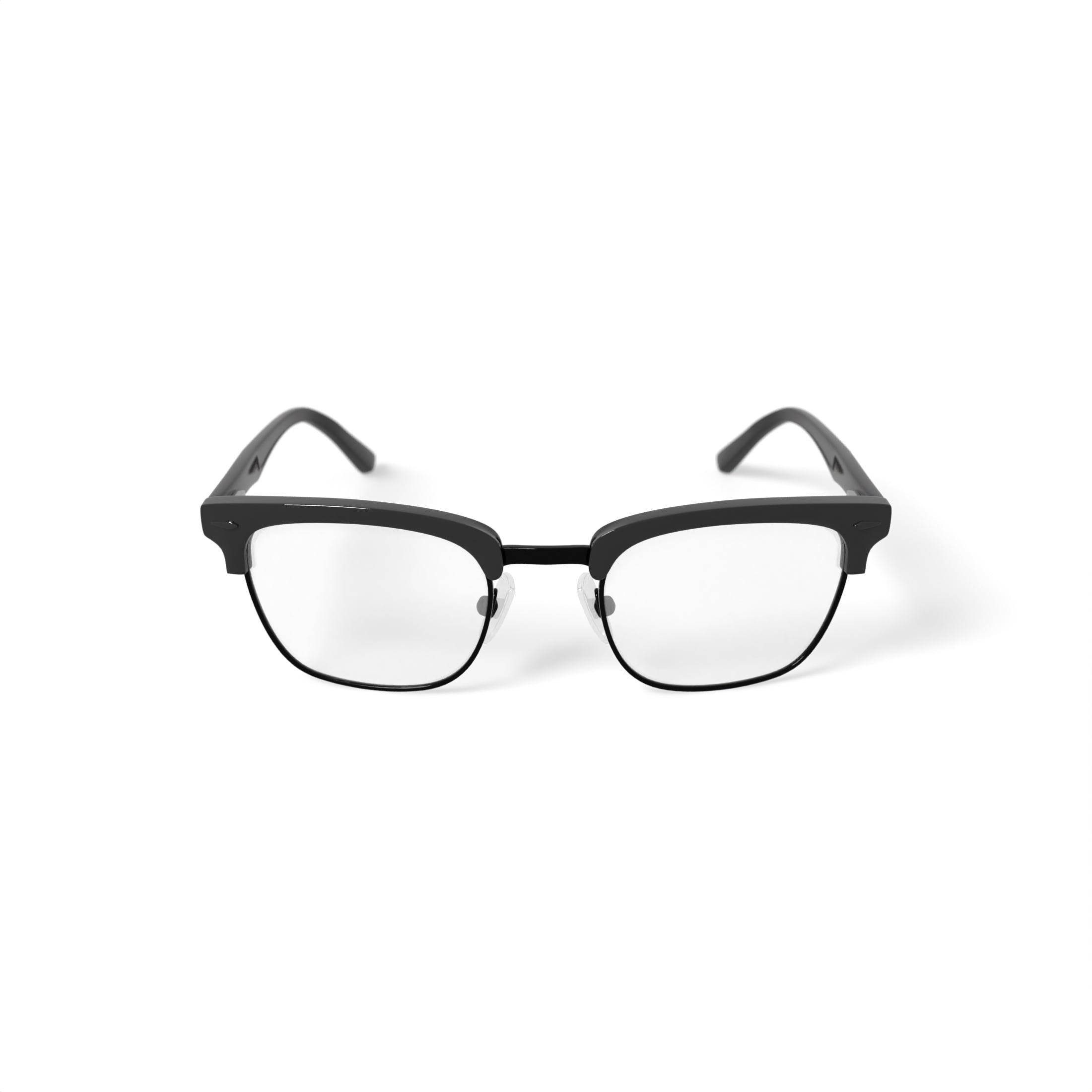 Men's HV712 Browline Prescription Eyeglasses with Case, Brown Tortoise