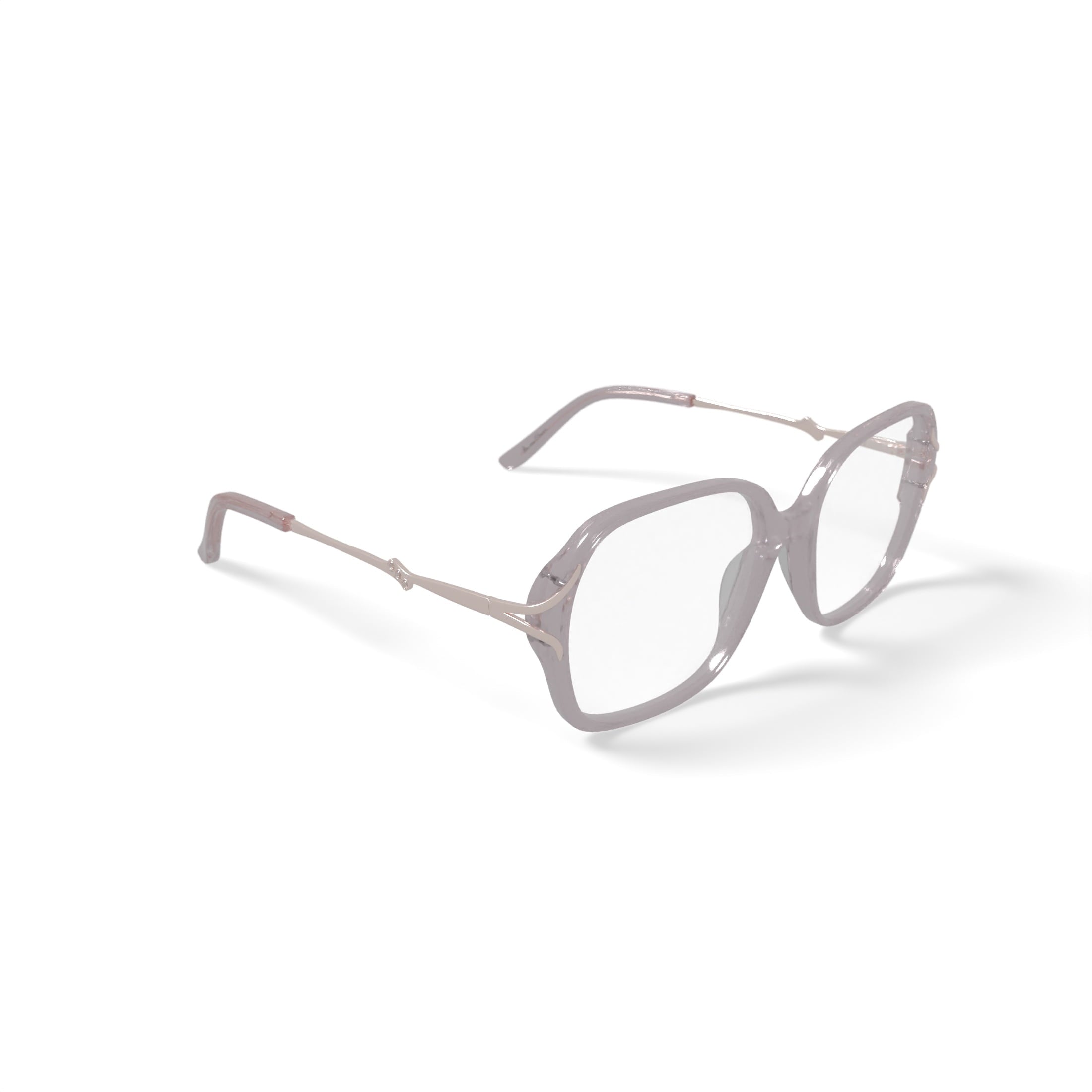 Women's SLH08Z Square Prescription Eyeglasses with Case, Pink