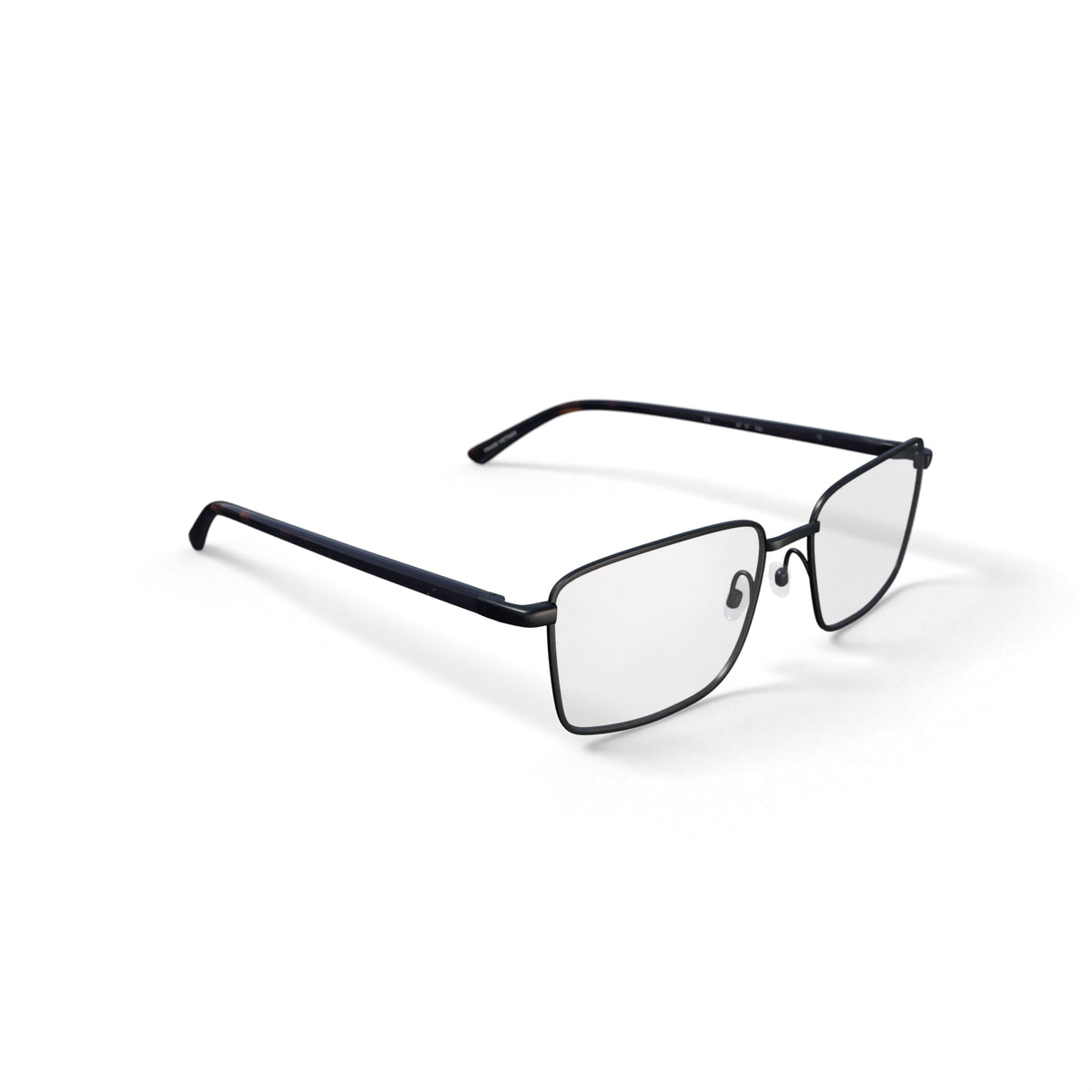 Men's Albert Rectangular Prescription Eyeglasses with Case, Gunmetal