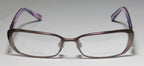 NEW TRUSSARDI 12507 WOMENS/LADIES DESIGNER FULL-RIM TITANIUM MAUVE / VIOLET TITANIUM OPTICAL FRAME DEMO LENSES 53-16-135 FLEXIBLE HINGES EYEGLASSES/EYE GLASSES