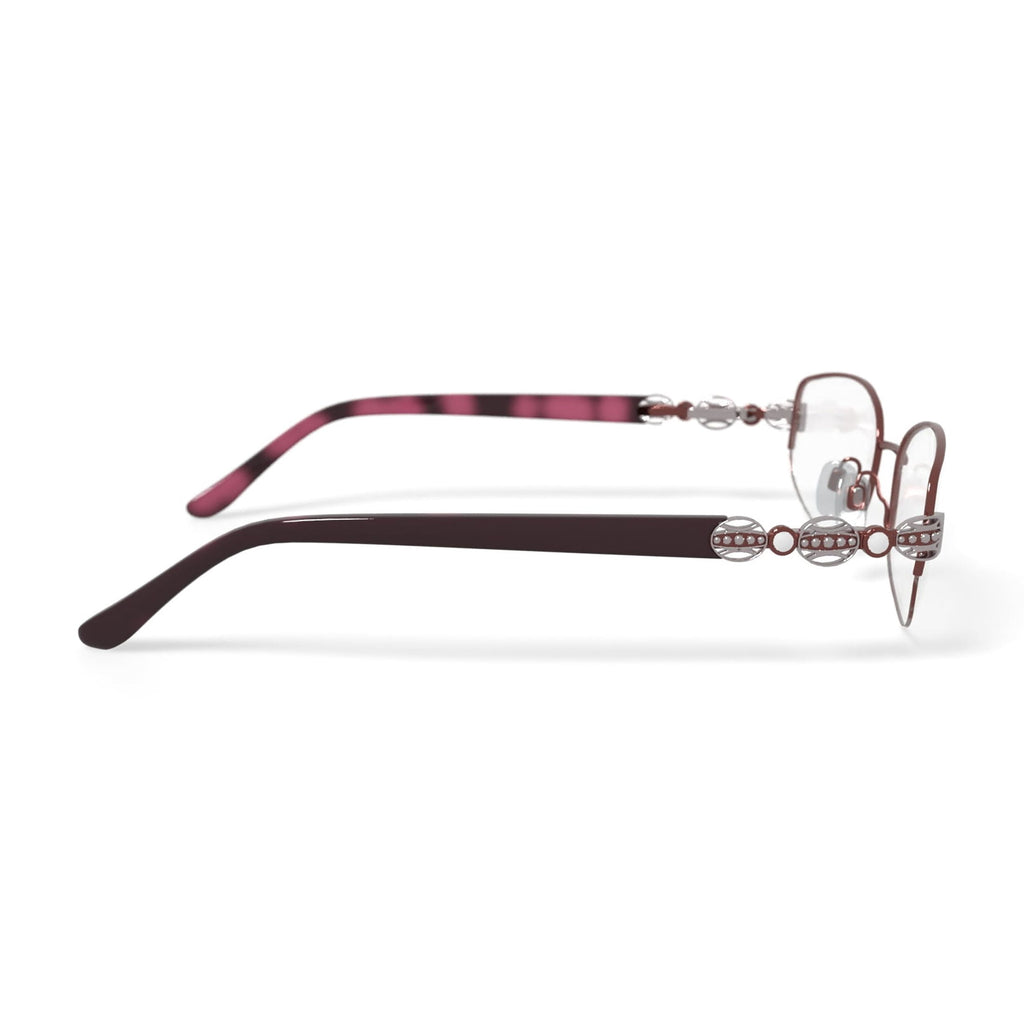 Women's M231 Oval Prescription Eyeglasses with Case, Cognac