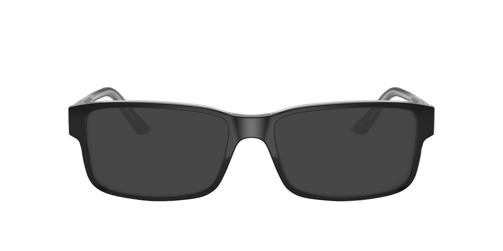  Unisex Size 54 Square RB5245 Optics Prescription Eyeglasses with Case, Black On Transparent