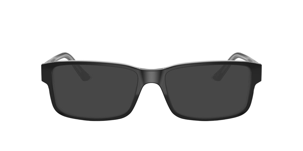  Unisex Size 54 Square RB5245 Optics Prescription Eyeglasses with Case, Black On Transparent