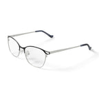 Women's WM200650-1 Oval Prescription Eyeglasses with Case, Navy