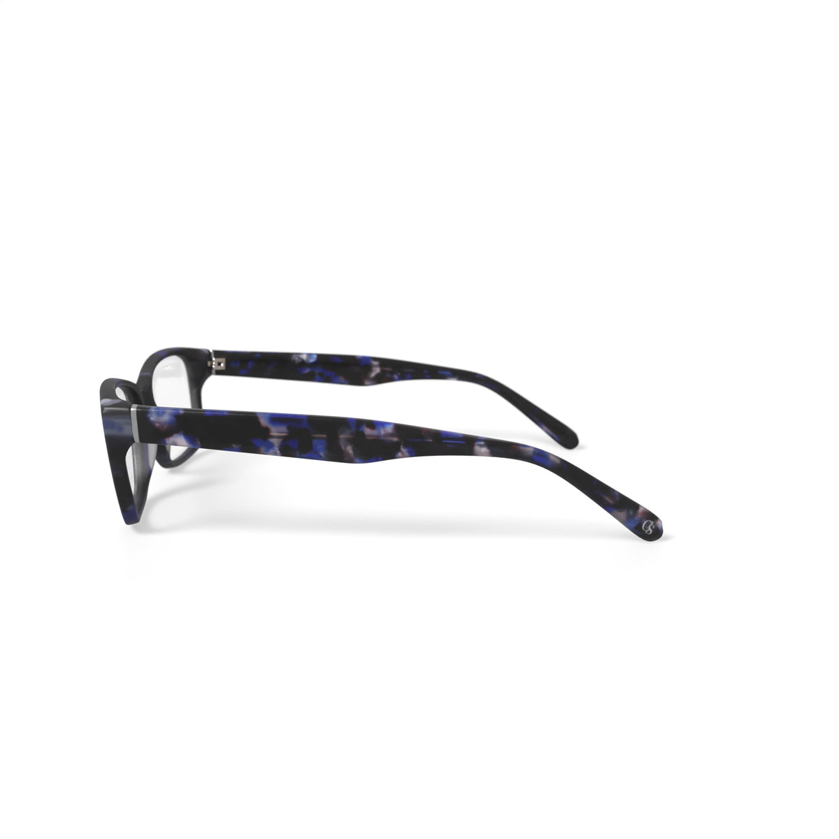Women's Lui Square Prescription Eyeglasses with Case, Navy Tortoise