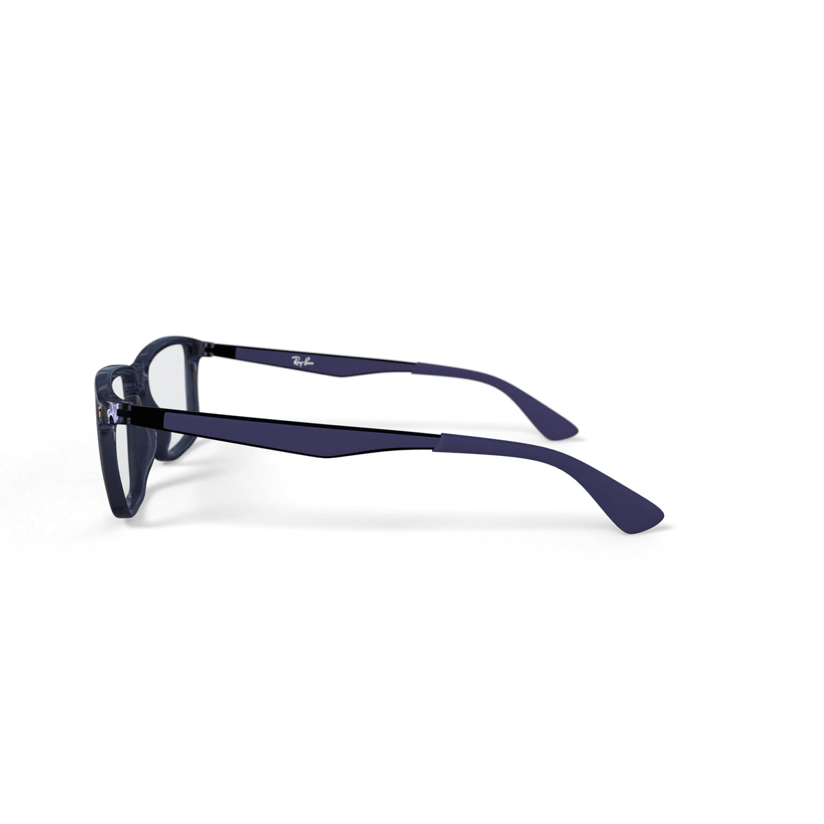  Unisex Size 55 Rectangular Prescription Eyeglasses with Case, Transparent Grey/Demo Lens