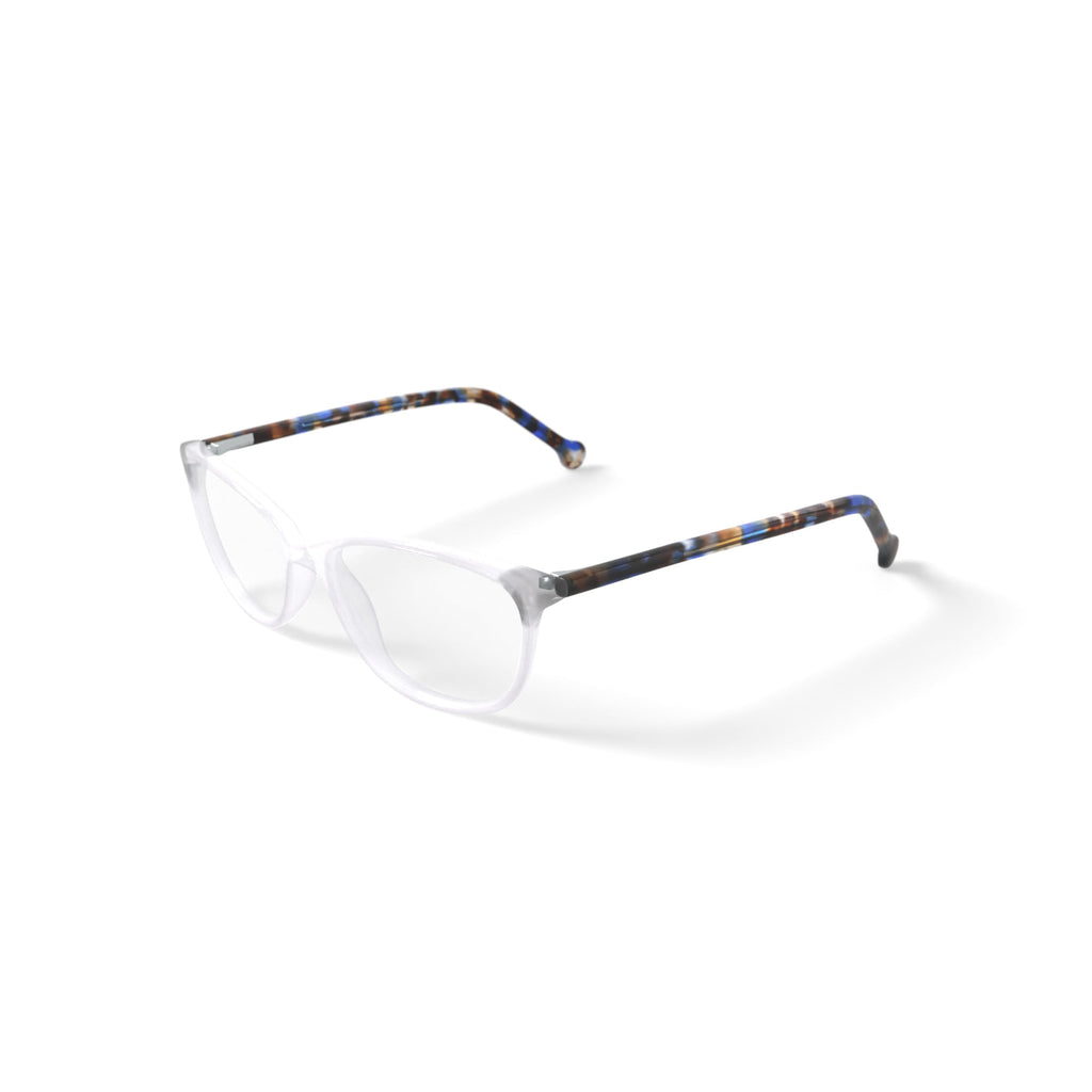 M America Women's MU216 Square Prescription Eyeglasses with Case, Crystal Tortoise