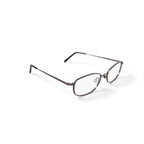 Mens T1500 Oval Oval Prescription Eyeglasses with Case, Dark Pewter