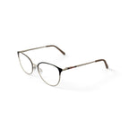Flower Women's FLR6050 Prescription Eyeglasses with Case, Black/Gold