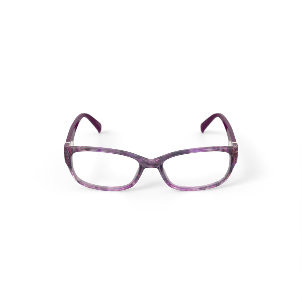 Elizabeth Arden Women's EA6060 Rectangular Prescription Eyeglasses with Case, Purple