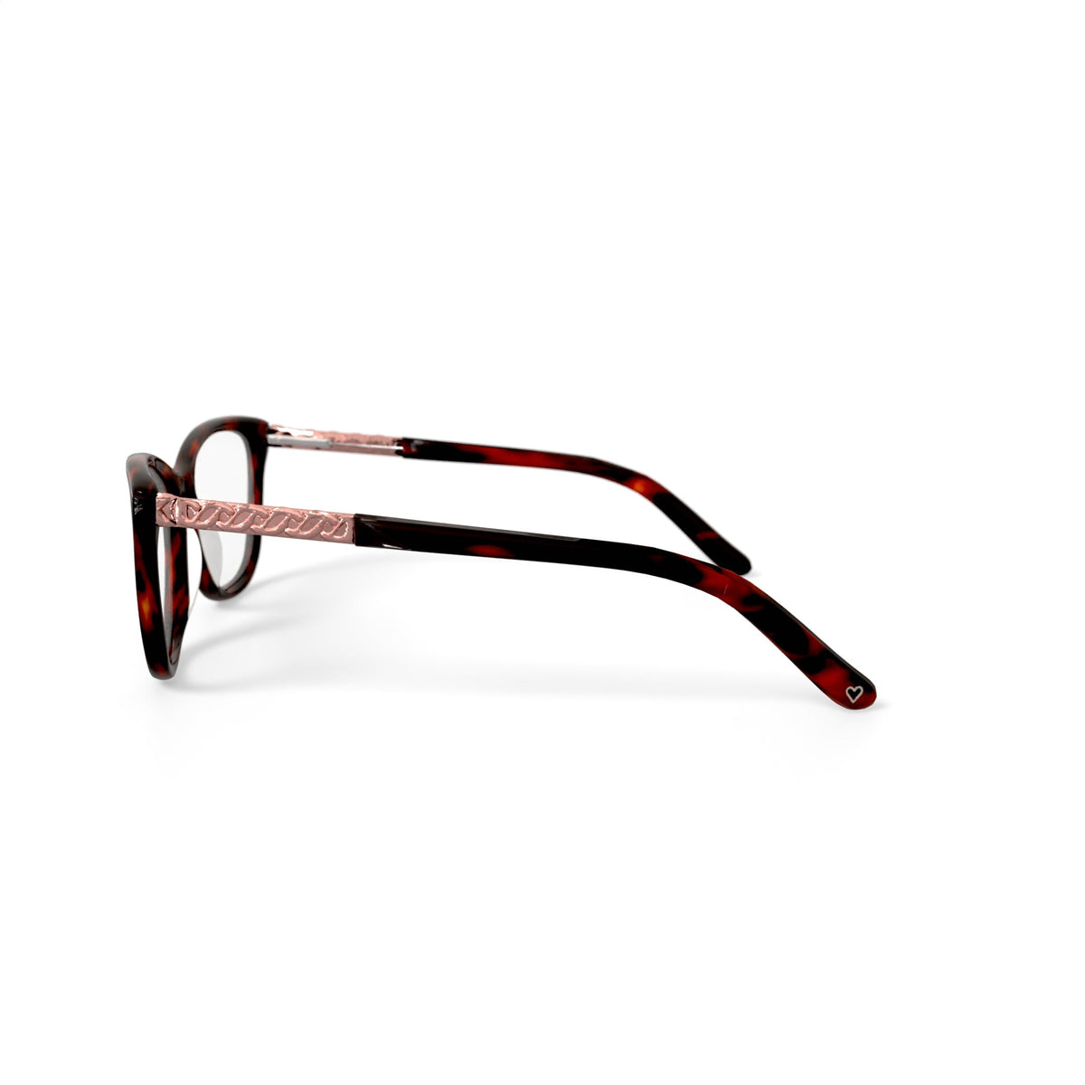 Women's HC269 Cat Eye Prescription Eyeglasses with Case, Brown Tortoise