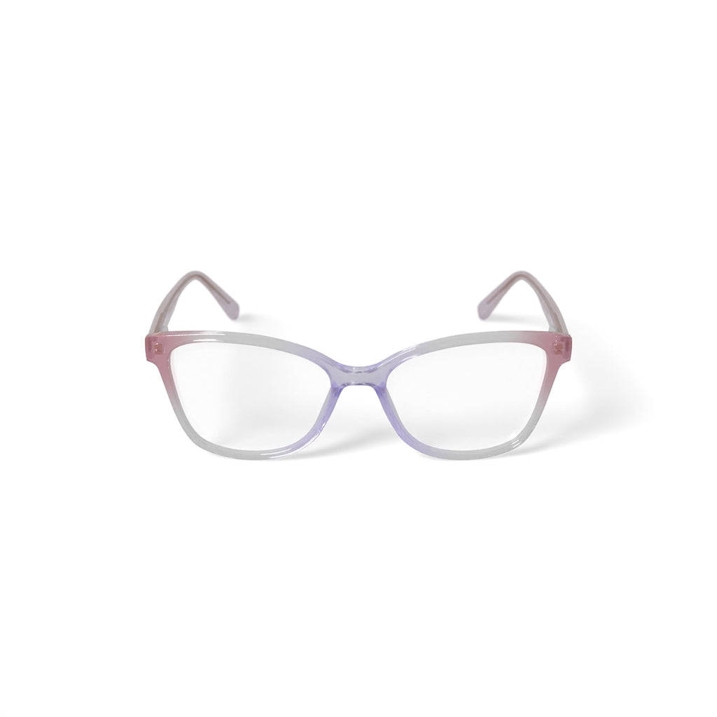 Women's MC009 Brooke Square Prescription Eyeglasses with Case, Pink Gradient
