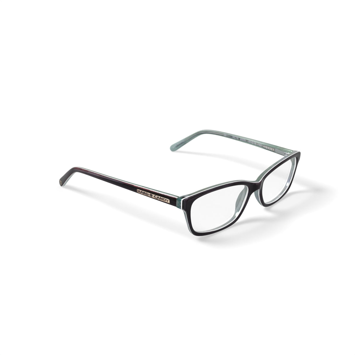 Women's HC16 Square Prescription Eyeglasses with Case, Brown