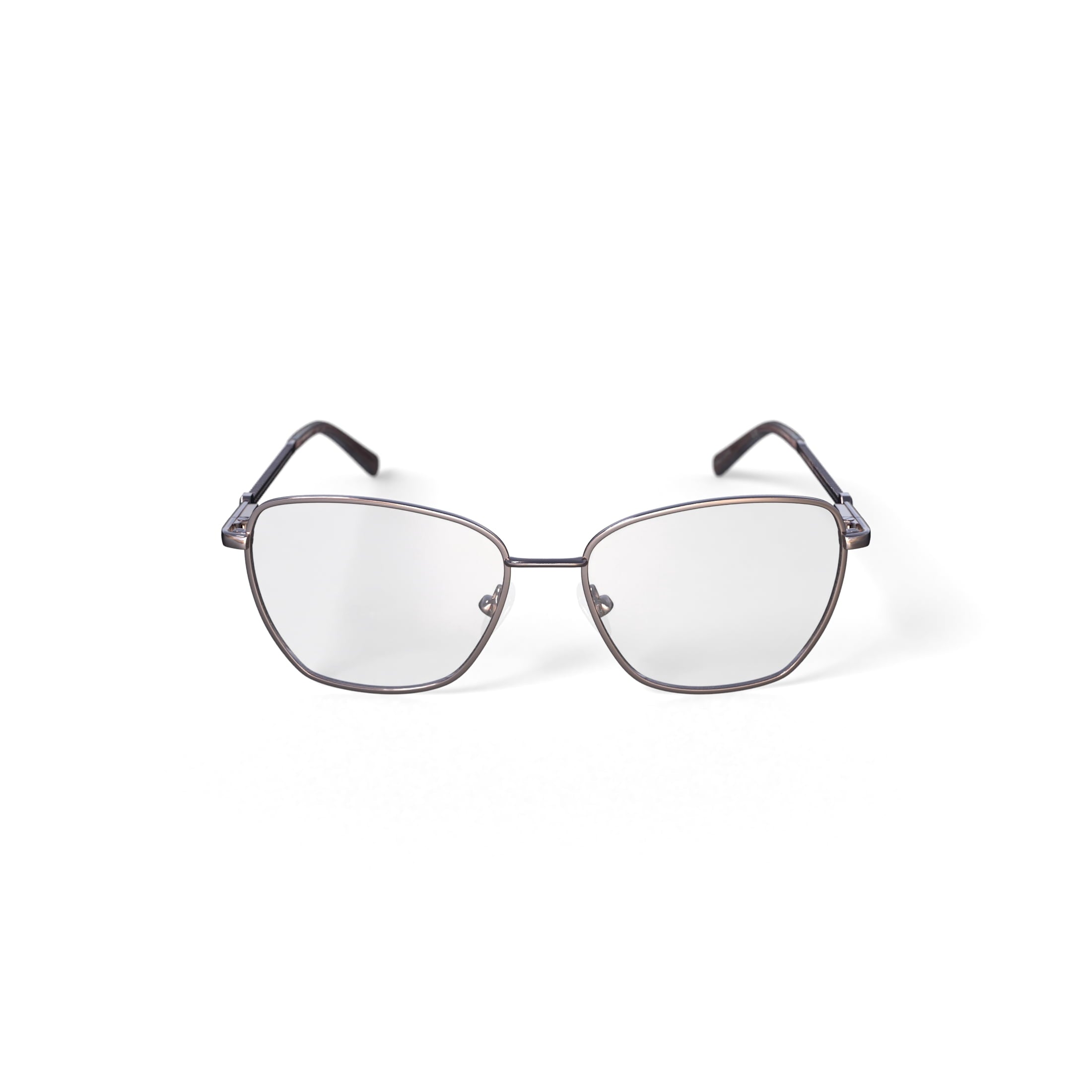 Women's Savannah Square Prescription Eyeglasses with Case, Rose Gold