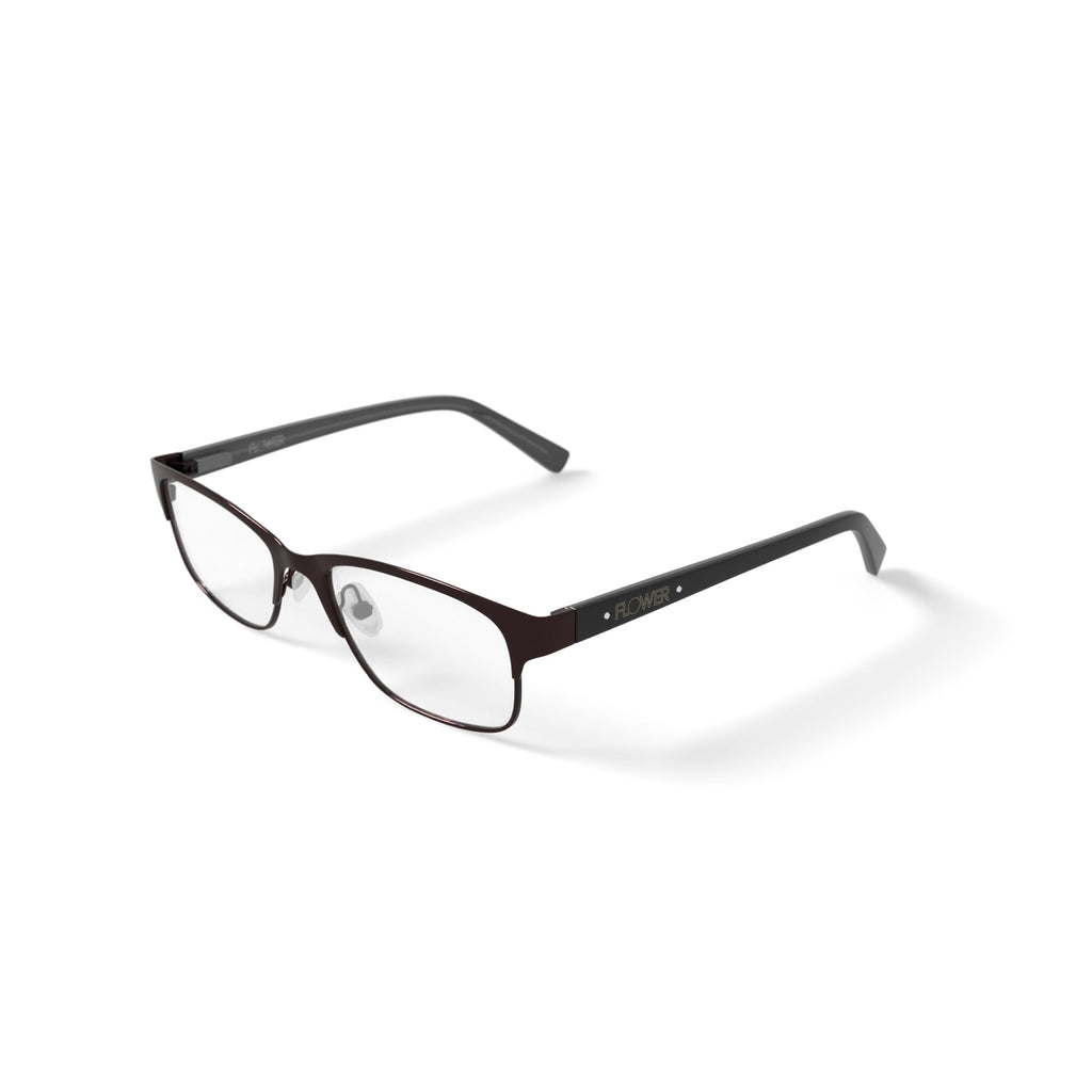 Flower Women's FLR6018 Helen Prescription Eyeglasses with Case, Light Brown