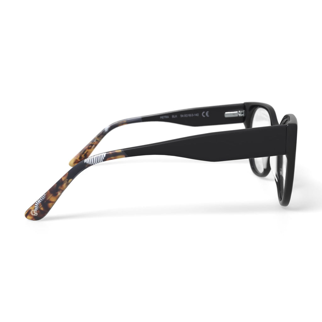 Women's Petra Cat Eye Prescription Eyeglasses with Case, Black