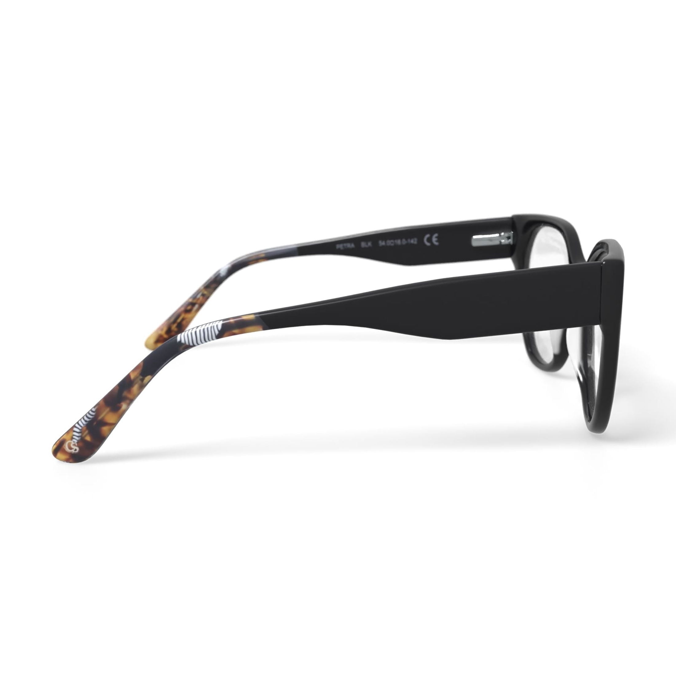 Women's Petra Cat Eye Prescription Eyeglasses with Case, Black