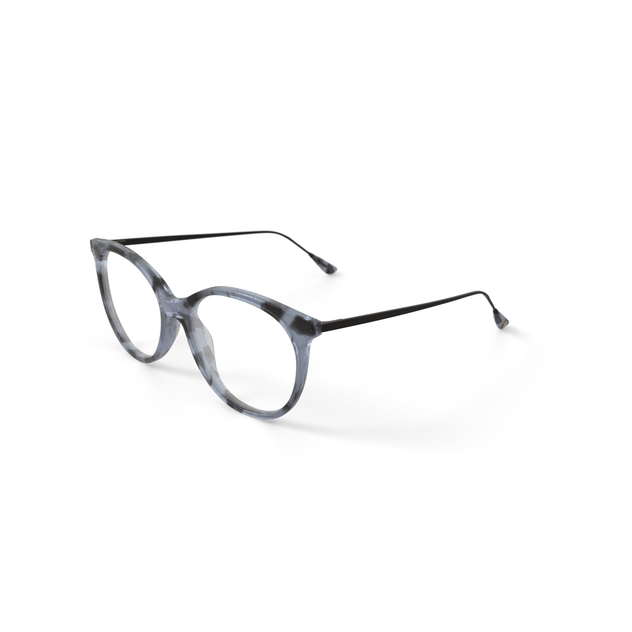 Women's Billie Round Prescription Eyeglasses with Case, Teal Tortoise