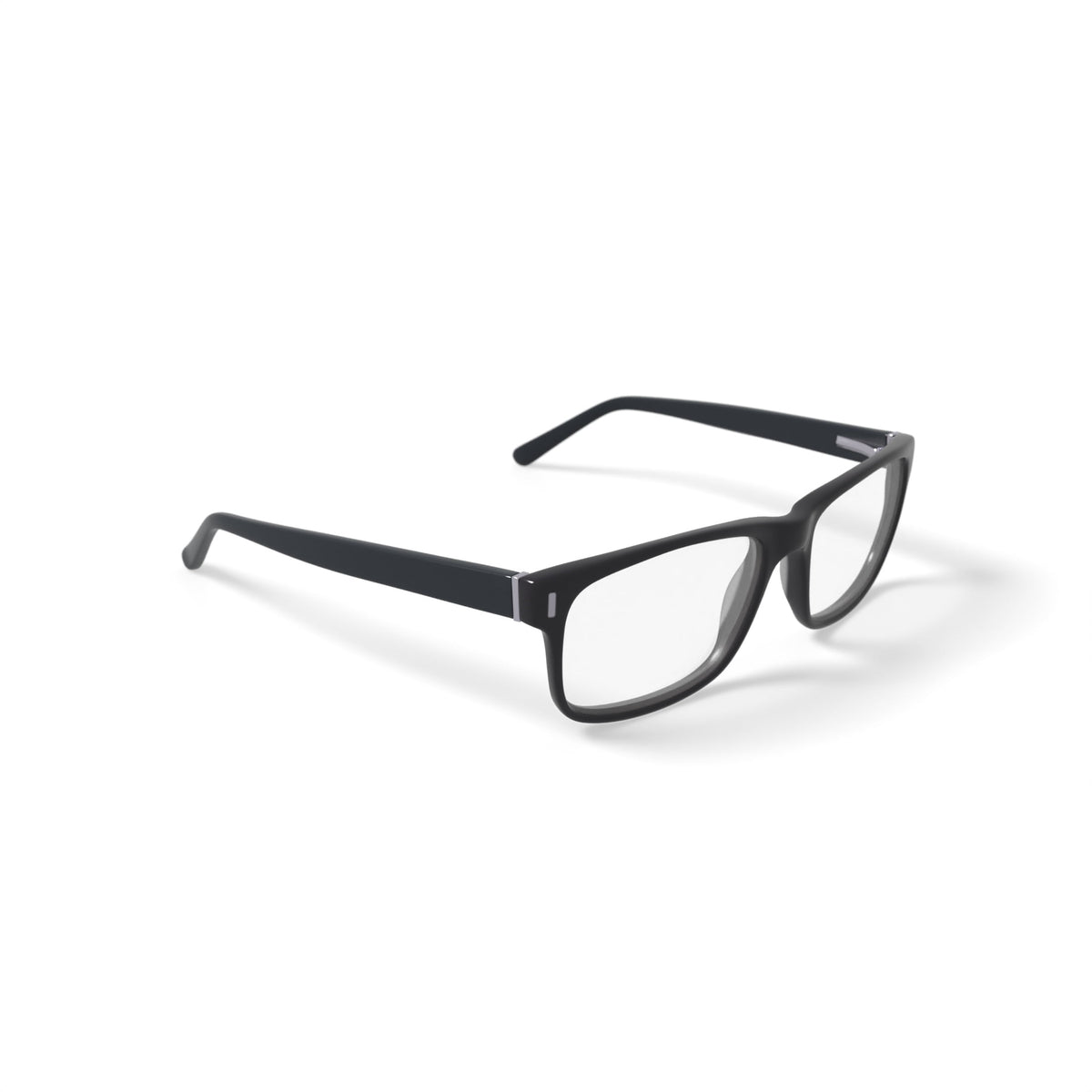 Men's DNA4012 Rectangular Prescription Eyeglasses with Case, Black