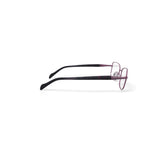 Women's Mia Rectangular Prescription Eyeglasses with Case, Rose/Burgundy