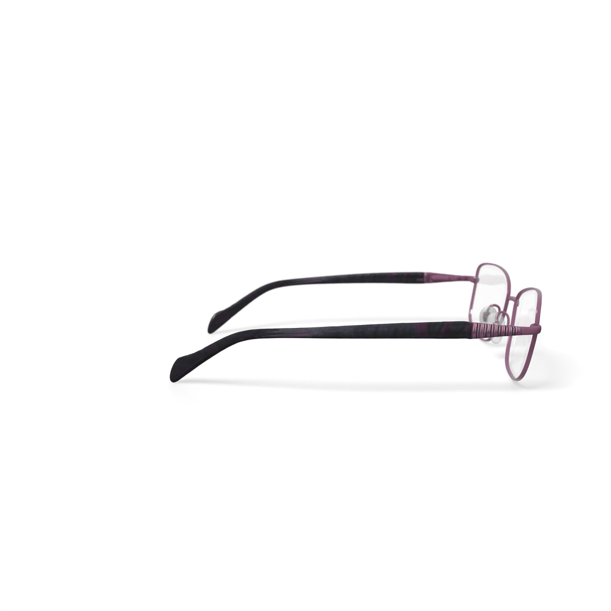 Women's Mia Rectangular Prescription Eyeglasses with Case, Rose/Burgundy