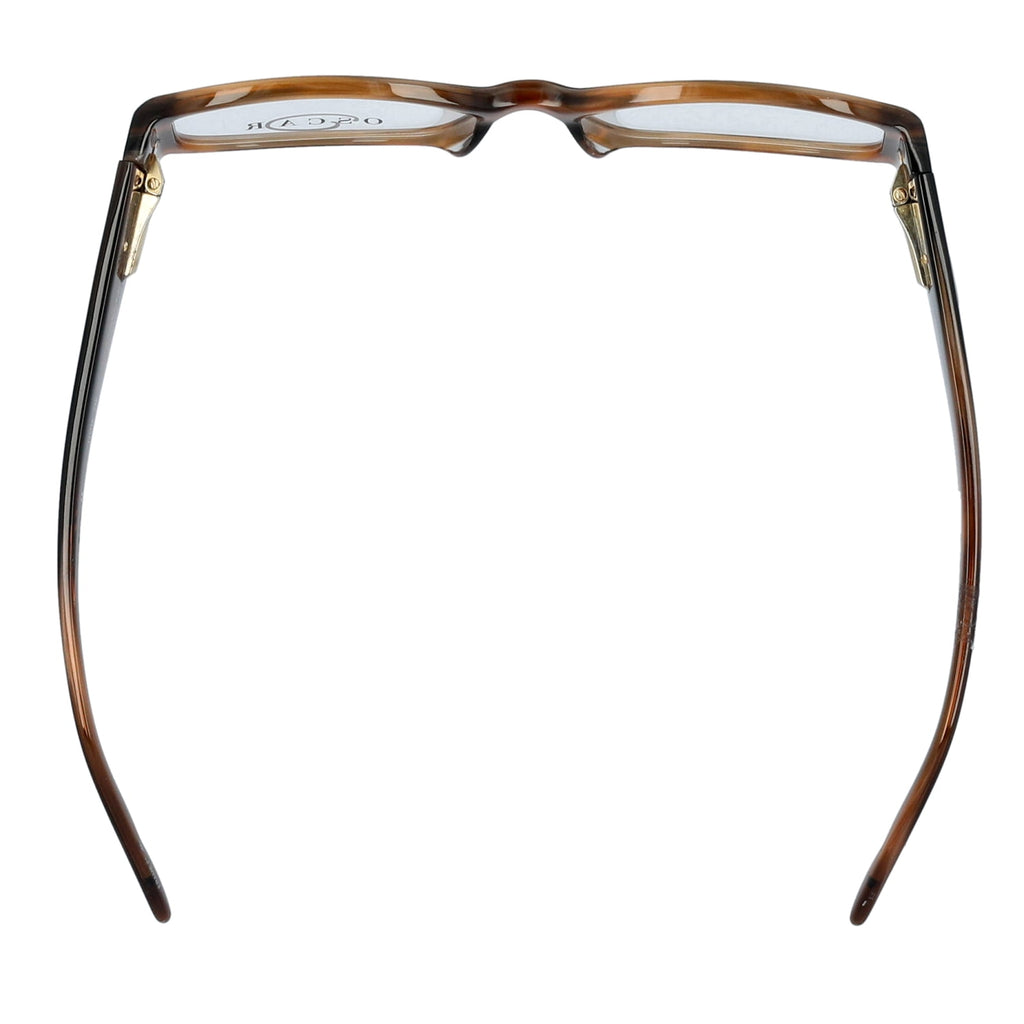 Women's OSL702 Round Prescription Eyeglasses with Case, Brown