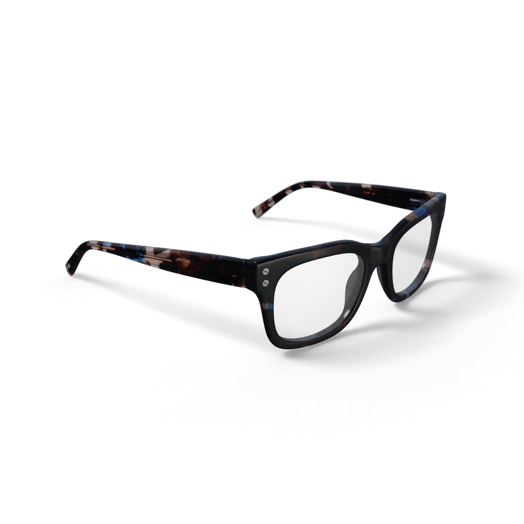 Reverb Women's RVLO6025 Prescription Eyeglasses with Case, Blue Tortoise