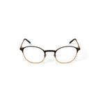Women's BE257 Begonia Round Prescription Eyeglasses with Case, Black/Rose Gold
