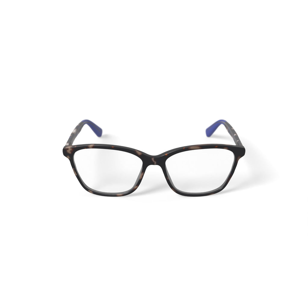 Women's Mckayla Square Prescription Eyeglasses with Case, Tortoise Blue