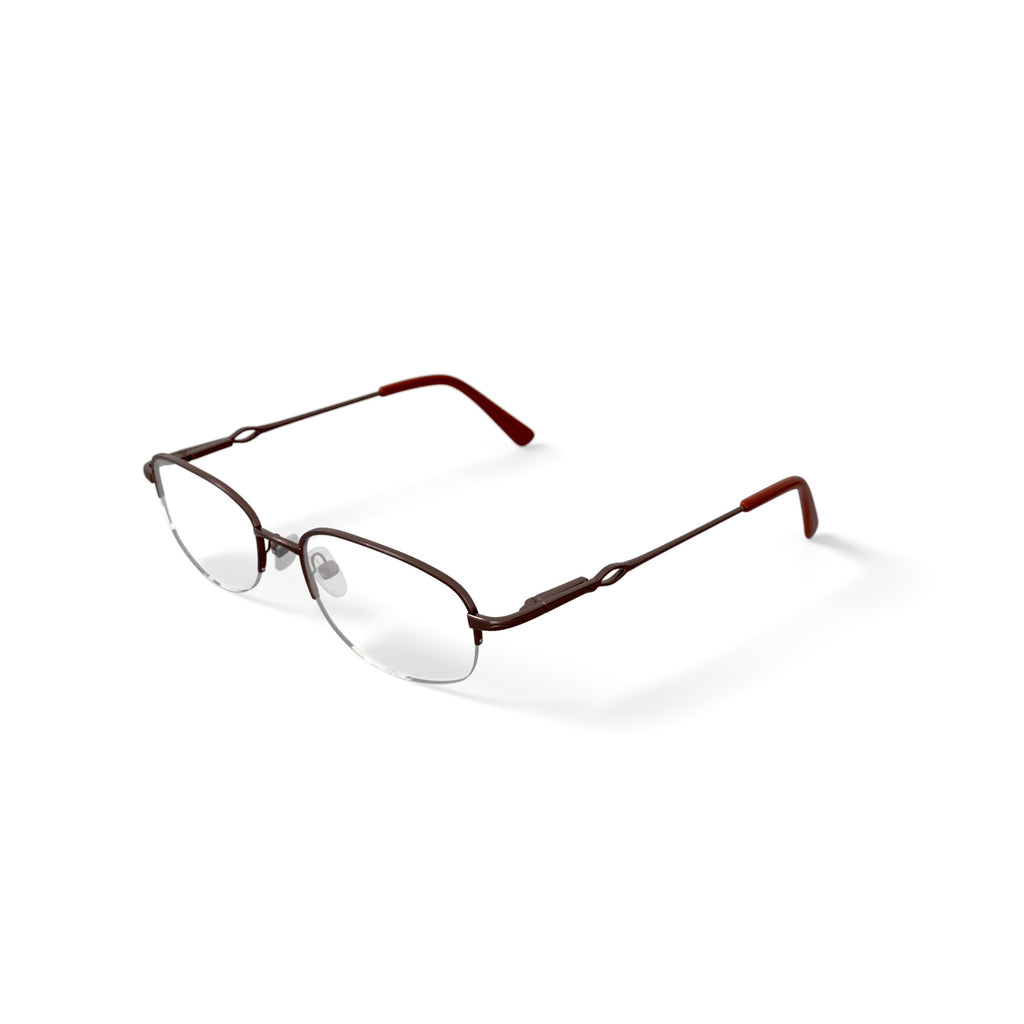 Visage Women's E211 Oval Prescription Eyeglasses with Case, Brown
