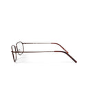 Mens T1510 Square Prescription Eyeglasses with Case, Bronze-Tone