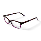 Women's HC07 Rectangular Prescription Eyeglasses with Case, Purple Tortoise