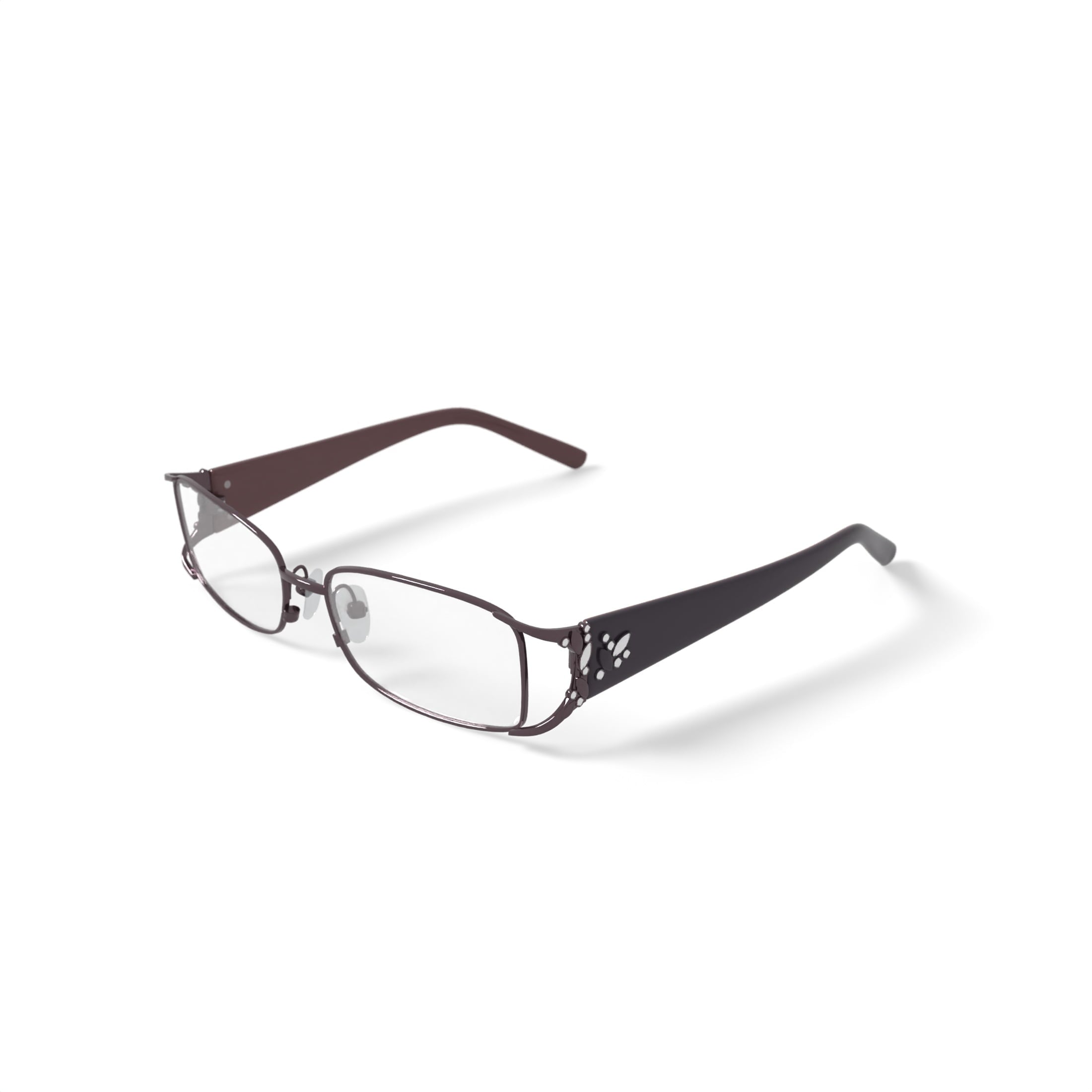 Women's WLO317 Rectangular Rectangular Prescription Eyeglasses with Case, Pink