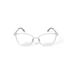 Women's MV016 Chelsea Cat Eye Prescription Eyeglasses with Case, Silver