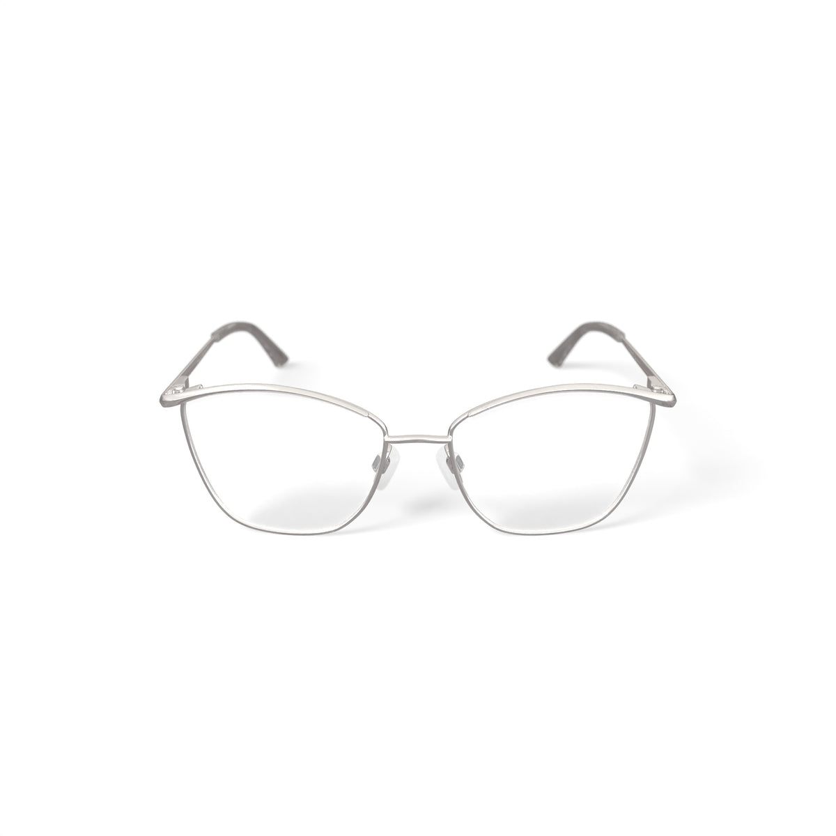 Women's MV016 Chelsea Cat Eye Prescription Eyeglasses with Case, Silver