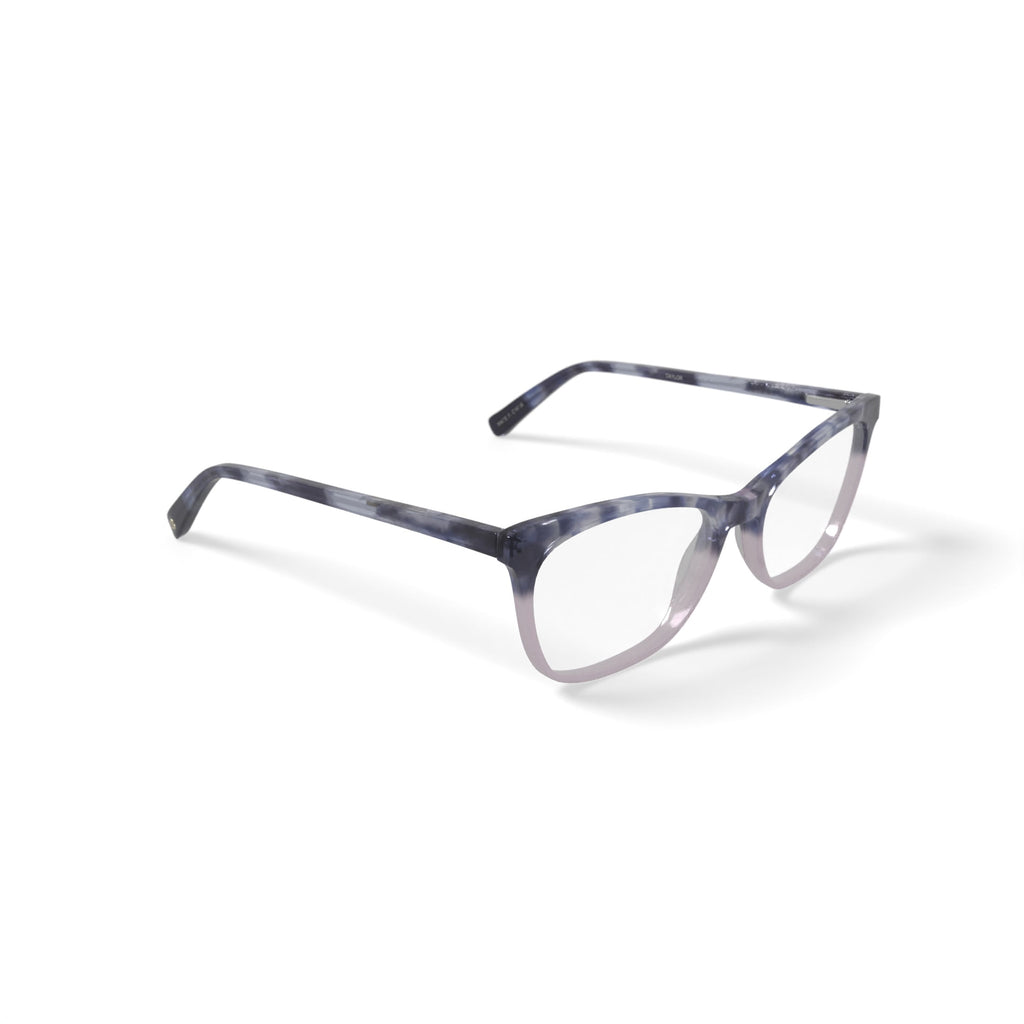 Women's Taylor Square Prescription Eyeglasses with Case, Pink Tortoise Gradient