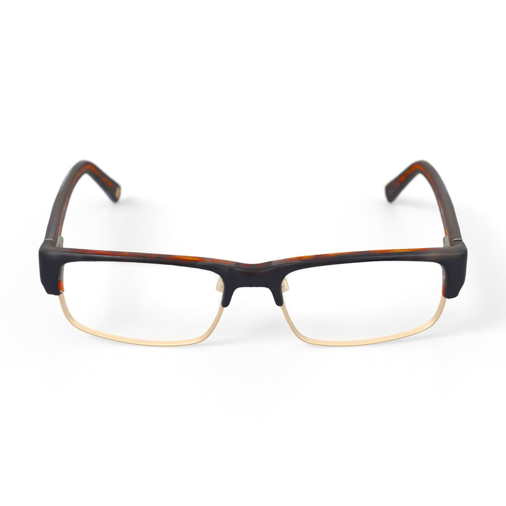 Men's RJ1038 Rectangular Prescription Eyeglasses with Case, Black/Gold