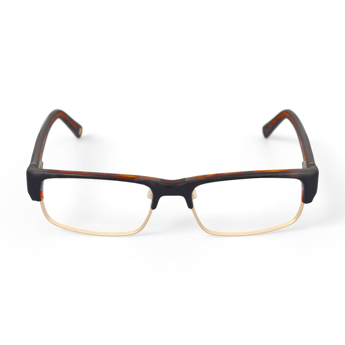 Men's RJ1038 Rectangular Prescription Eyeglasses with Case, Black/Gold