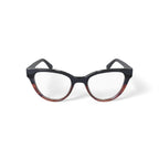 M America Women's Carroll Cat Eye Prescription Eyeglasses with Case, Black/Brown