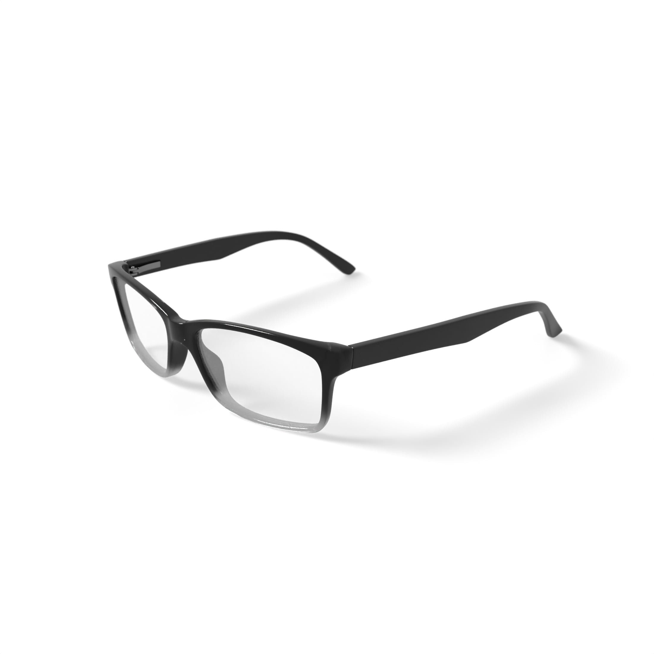 Men's MOP53 Rectangular Prescription Eyeglasses with Case, Black Gradient