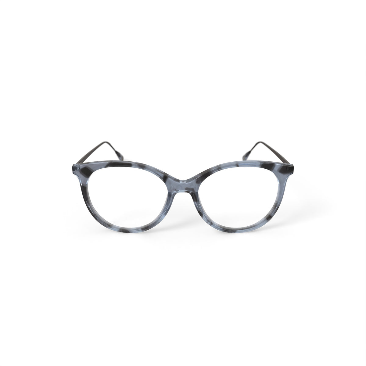 Women's Billie Round Prescription Eyeglasses with Case, Teal Tortoise