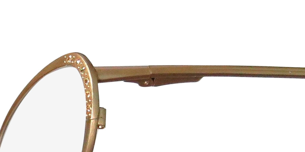 NEW VERA WANG LUXE EPIPHANY I WOMENS/LADIES CAT EYE FULL-RIM TITANIUM GOLD TITANIUM CAT EYE HANDMADE IN ITALY FRAME DEMO LENSES 49-17-130 SPRING HINGES EYEGLASSES/EYE GLASSES