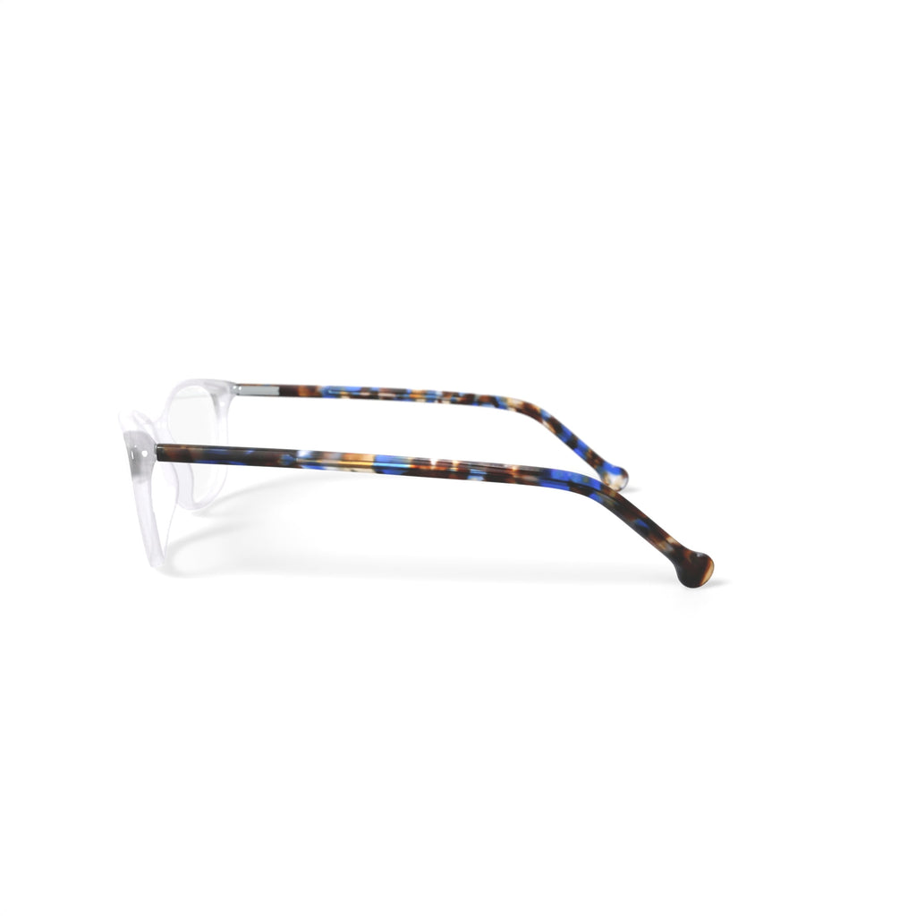 M America Women's MU216 Square Prescription Eyeglasses with Case, Crystal Tortoise